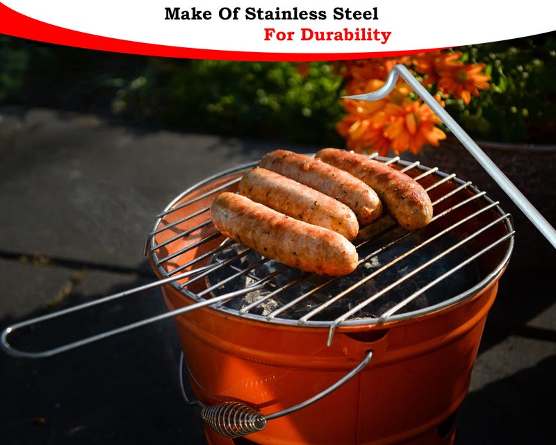 OC TRADE Food Flipper & Turners - Pigtail Flipper - 16 and 12 Inches BBQ Meat Turners - Long & Short 304 Stainless Steel Hook - Meat, Fish, Vegetable Cooking Set - BBQ Accessories - Barbecue Tongs - BBQ Fork - Image 4